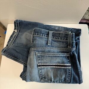 Cinch White Label Jeans‎ Rigid Dark Stone Wash Relaxed Fit Straight Leg 33x30